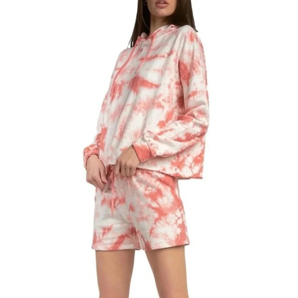 NWT Elan Pink Tie Dye Hoodie Sweatshirt M - Picture 10 of 10